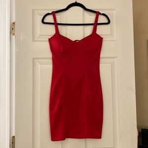 Beautiful red corset dress